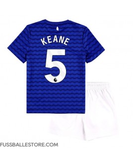 Günstige Everton Michael Keane #5 Heimtrikotsatz Kinder 2025-26 Kurzarm (+ Kurze Hosen)